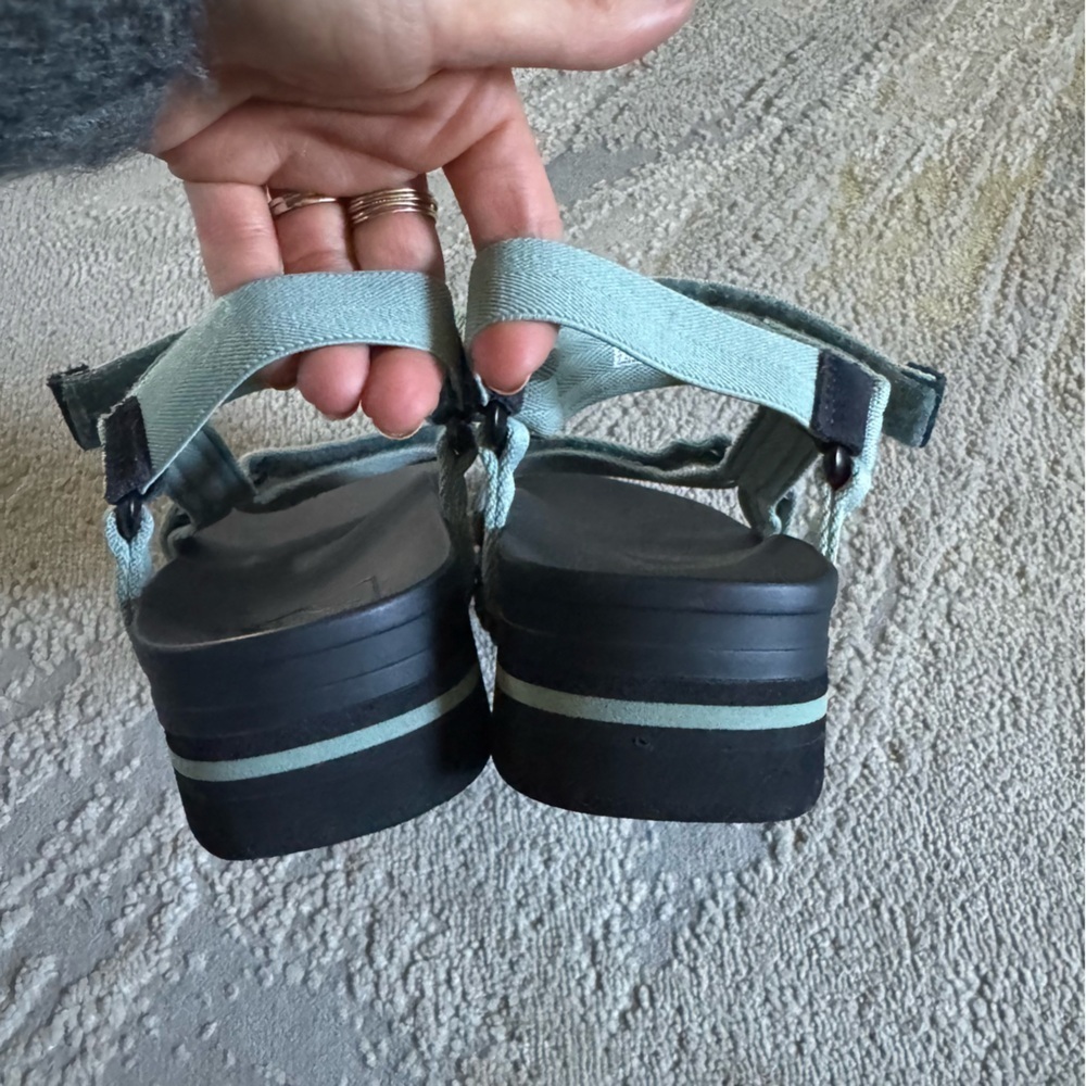 Reef sandals Cushion Rem Hi platform adjustable straps green comfort walking 8 - Picture 9 of 14